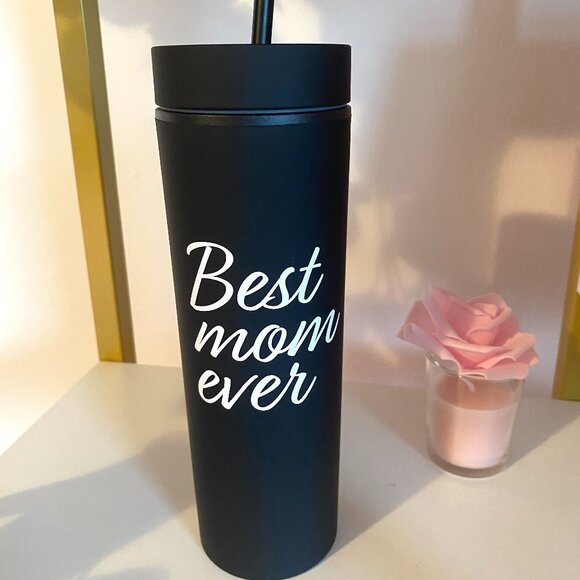 BLACK 16OZ ACRYLIC TUMBLER, - Picture 1 of 1